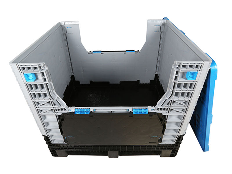 Container plástico plegable con base de pallet