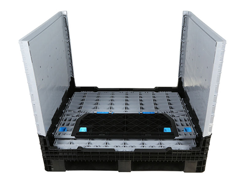 Container plástico plegable con base de pallet