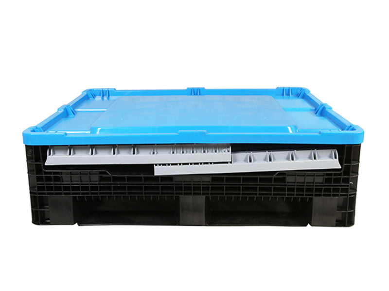 Container plástico plegable con base de pallet