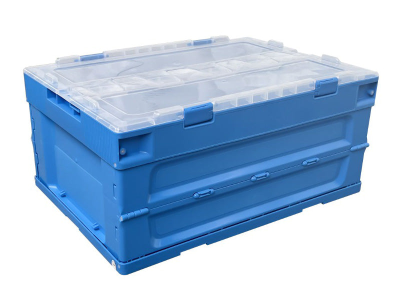 Caja de logística plegable transparente